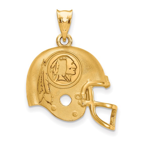 Sterling Silver Gold-plated Washington Redskins Helmet Pendant Sterling Silver Gold-plated Washington Redskins Helmet Pendant